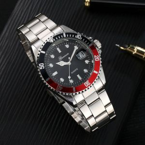GONEWA Men Fashion Military Stainless-Stee<wbr/>l Date Sport Quartz Analog Wrist Watch